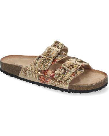 Woman Sandals PUNTO SALAO SANDALIAS DORADAS PLANAS COMODAS ESTILO BIO PARA MUJER AY-30 AMARILLO