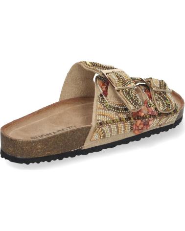 Woman Sandals PUNTO SALAO SANDALIAS DORADAS PLANAS COMODAS ESTILO BIO PARA MUJER AY-30 AMARILLO