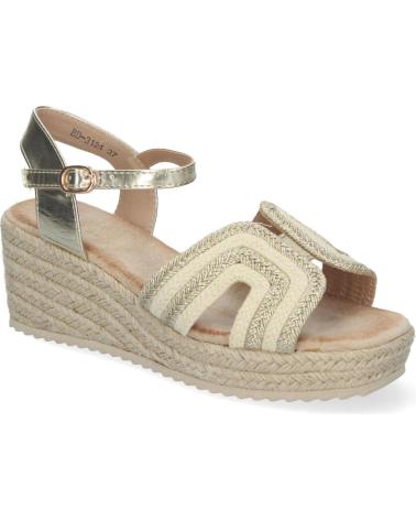 Sandali per Donna PUNTO SALAO SANDALIAS DORADAS DE CUNA EN YUTE PALA ABIERTA PARA MUJER BD AMARILLO