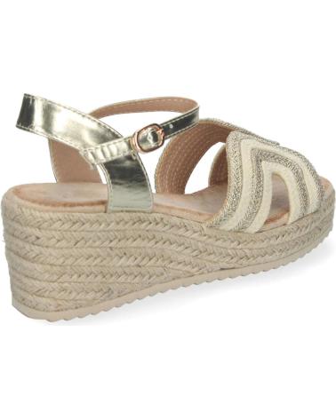 Sandali per Donna PUNTO SALAO SANDALIAS DORADAS DE CUNA EN YUTE PALA ABIERTA PARA MUJER BD AMARILLO