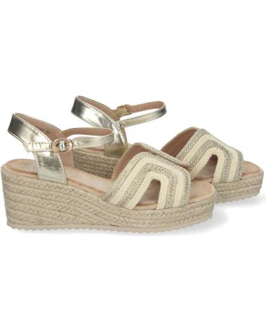 Sandali per Donna PUNTO SALAO SANDALIAS DORADAS DE CUNA EN YUTE PALA ABIERTA PARA MUJER BD AMARILLO