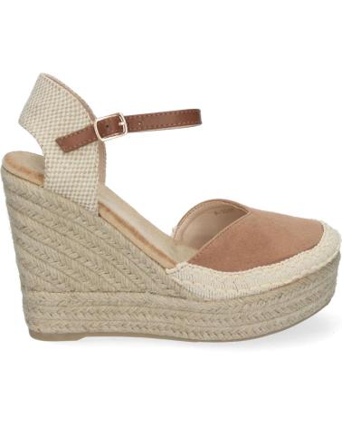 Sandali per Donna PUNTO SALAO SANDALIAS DE CUNA COMODA EN YUTE DETALLE BORDADO PARA MUJER MARRóN