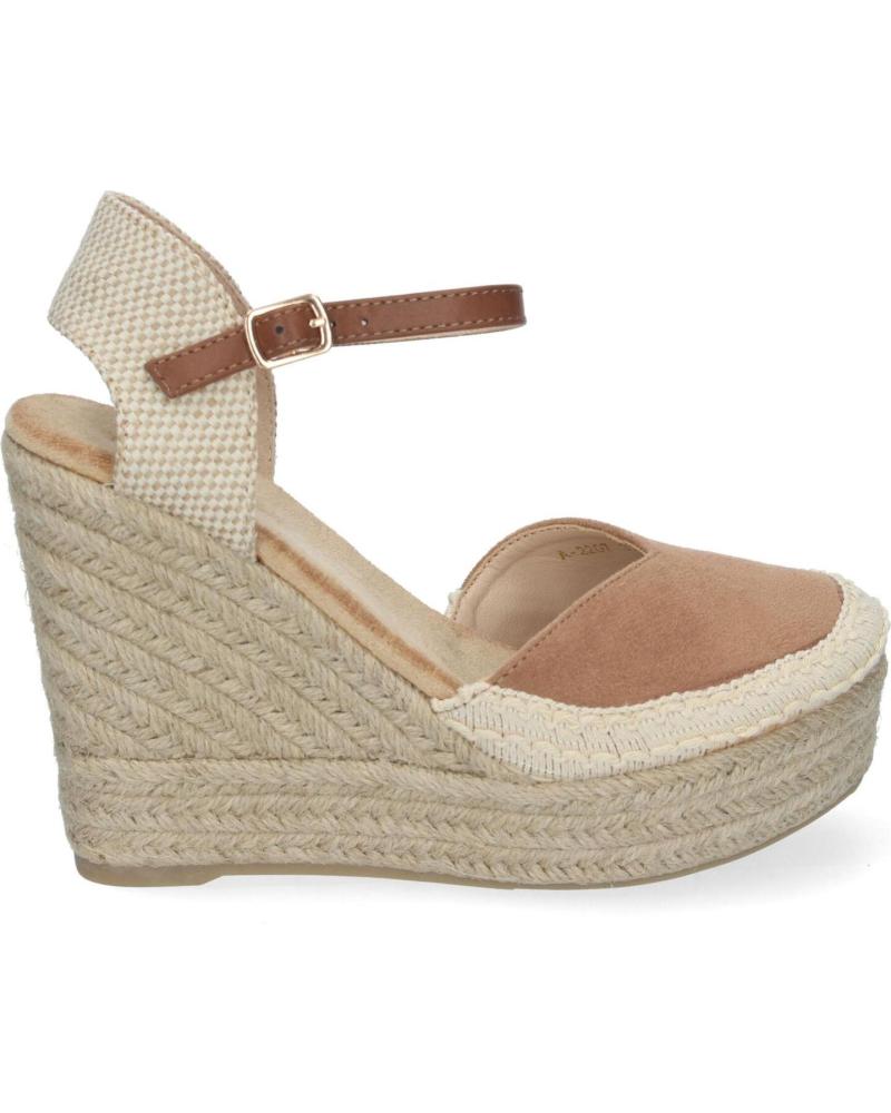 Sandali per Donna PUNTO SALAO SANDALIAS DE CUNA COMODA EN YUTE DETALLE BORDADO PARA MUJER MARRóN