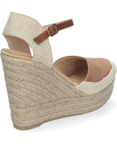 Sandali per Donna PUNTO SALAO SANDALIAS DE CUNA COMODA EN YUTE DETALLE BORDADO PARA MUJER MARRóN
