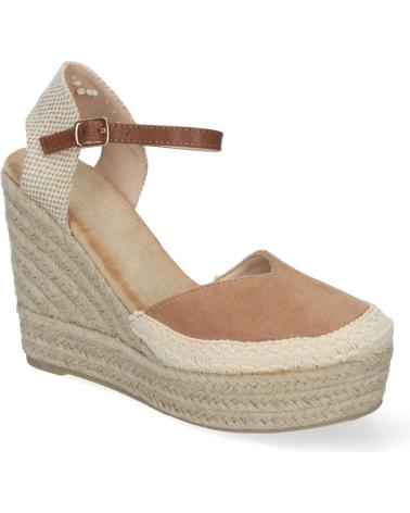 Sandali per Donna PUNTO SALAO SANDALIAS DE CUNA COMODA EN YUTE DETALLE BORDADO PARA MUJER MARRóN