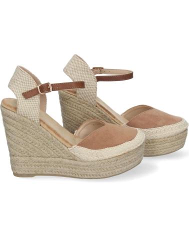 Sandali per Donna PUNTO SALAO SANDALIAS DE CUNA COMODA EN YUTE DETALLE BORDADO PARA MUJER MARRóN