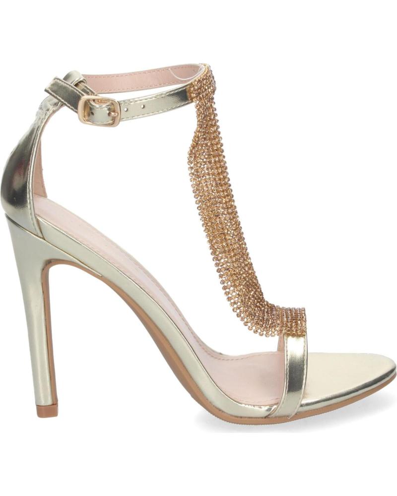 Sandalen für Damen PUNTO SALAO SANDALIAS DORADAS DE FIESTA TACON ALTO BRILLANTE MUJER 6864 AMARILLO