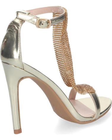 Sandalen für Damen PUNTO SALAO SANDALIAS DORADAS DE FIESTA TACON ALTO BRILLANTE MUJER 6864 AMARILLO