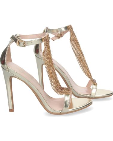 Sandalen für Damen PUNTO SALAO SANDALIAS DORADAS DE FIESTA TACON ALTO BRILLANTE MUJER 6864 AMARILLO