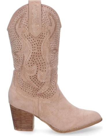 Stivali-De-Mujer-PUNTO-SALAO-BOTAS-TACON-CAMPERO-CANA-CALADA-COWBOY-MUJER-COLOR-ROSA-A-32-VARIOS-COLORES