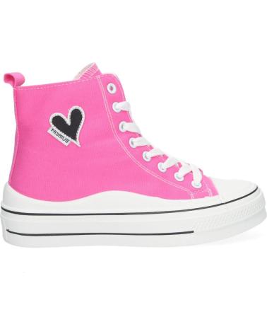 Woman Trainers PUNTO SALAO ZAPATILLAS LONA ALTAS ABOTINADAS COLOR FUCSIA MUJER LHD-85 VARIOS COLORES