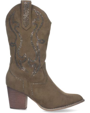 Bottes-De-Mujer-PUNTO-SALAO-BOTAS-COWBOY-TACON-CAMPERO-PARA-MUJER-DETALLE-BRILLO-COLOR-V-VARIOS-COLORES