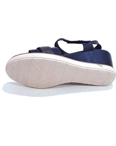 Sandalias de Mujer FLUCHOS SANDALIA CASUAL DE PIEL CON CUNA NEGRO