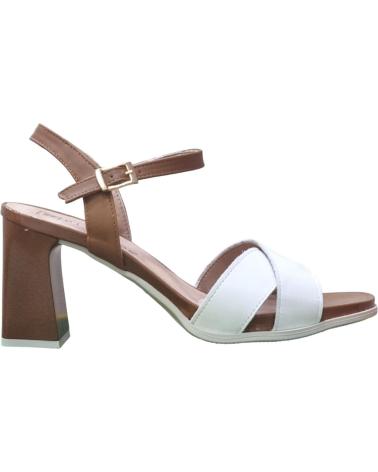 Sandalias de Mujer PITILLOS SANDALIAS TACON BLANCAS CUERO