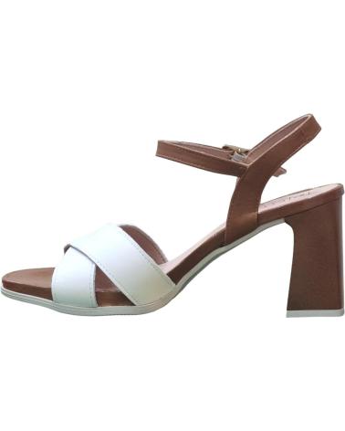 Sandalias de Mujer PITILLOS SANDALIAS TACON BLANCAS CUERO