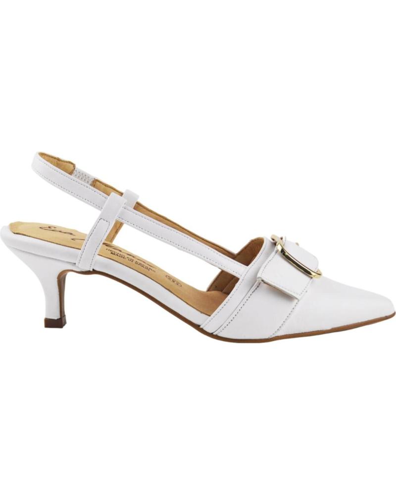 Schuhe für Damen angelitos SALON FIESTA DESTAALONADO HEBILLA 1505 BLANCO