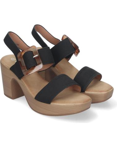 Sandalias-De-Mujer-PUNTOSALAO-SANDALIAS-DE-TACON-Y-PLATAFORMA-PARA-MUJER-HEBILLA-NACARADA-NEGRO
