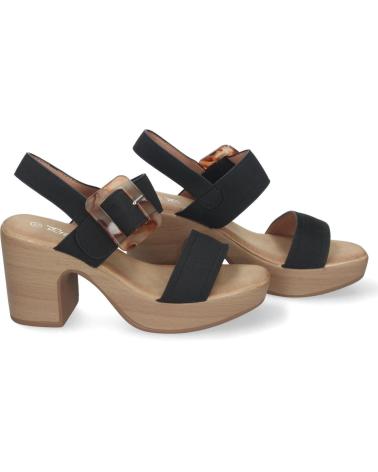 Sandalias-De-Mujer-PUNTOSALAO-SANDALIAS-DE-TACON-Y-PLATAFORMA-PARA-MUJER-HEBILLA-NACARADA-NEGRO