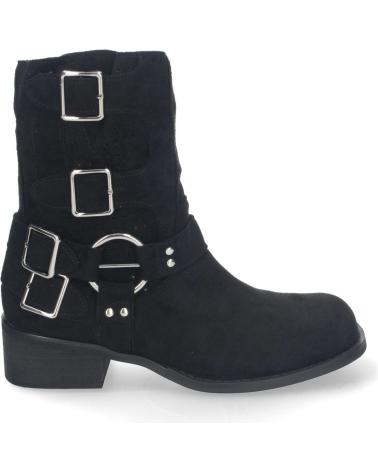 Boots-De-Mujer-PUNTOSALAO-BOTINES-DE-TACON-BAJO-CALADOS-ESTILO-MOTERO-MUJER-COLOR-NEGR-NEGRO