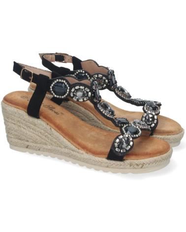 Sandales-De-Mujer-PUNTOSALAO-SANDALIAS-DE-CUNA-CON-YUTE-COMODAS-ADORNOS-MUJER-WH-5Q-NEGRO