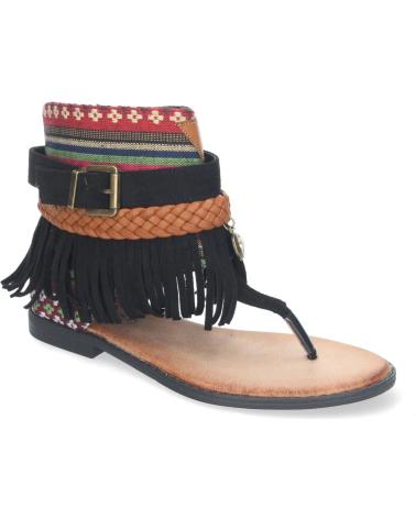Sandali-De-Mujer-PUNTOSALAO-SANDALIAS-PLANAS-ESCLAVAS-CON-FLECOS-PARA-MUJER-COLOR-NEGRO