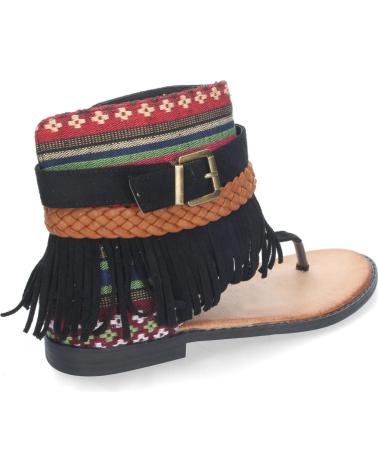 Sandali-De-Mujer-PUNTOSALAO-SANDALIAS-PLANAS-ESCLAVAS-CON-FLECOS-PARA-MUJER-COLOR-NEGRO