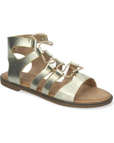 Sandals-De-Mujer-PUNTOSALAO-SANDALIAS-DORADAS-PLANAS-COMODAS-ELEGANTES-CIERRE-CON-CORDON-AMARILLO