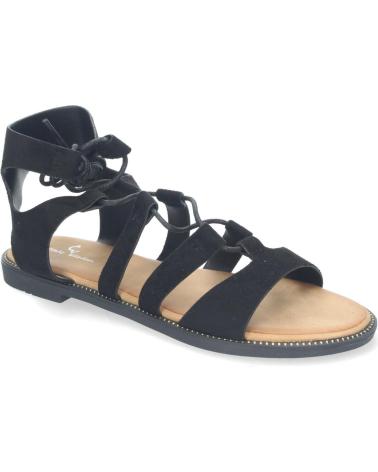 Sandálias-De-Mujer-PUNTOSALAO-SANDALIAS-PLANAS-COMODAS-ELEGANTES-CIERRE-CON-CORDONES-PARA-NEGRO