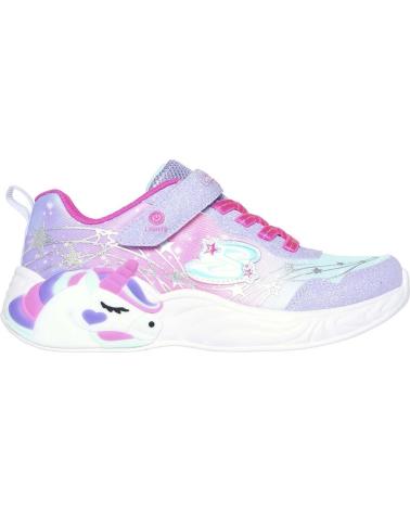 Esportes  de Menina SKECHERS S-LIGHTS UNICORN DREAMS - WISHFUL MAGIC LVHP