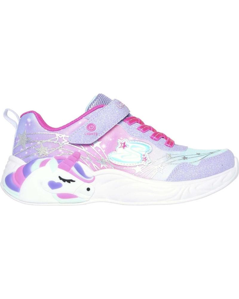 Esportes  de Menina SKECHERS S-LIGHTS UNICORN DREAMS - WISHFUL MAGIC LVHP