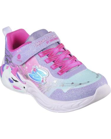 Esportes  de Menina SKECHERS S-LIGHTS UNICORN DREAMS - WISHFUL MAGIC LVHP