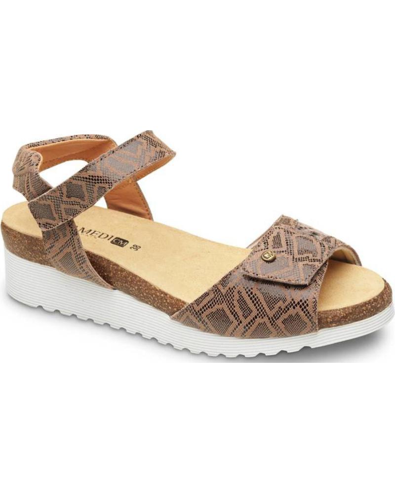 Sandali per Donna CALZAMEDI SANDALIAS ORTOPEDICAS 0803 PALA ELASTICA MARRON
