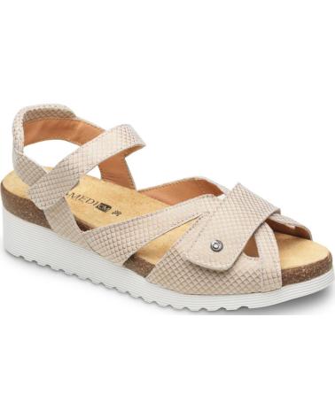 Sandali per Donna CALZAMEDI SANDALIAS ORTOPEDICAS 0804 APERTURA TOTAL BEIGE
