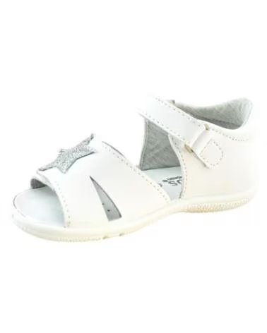 Sandalias-De-Niña-TITANITOS-SANDALIA-DE-PIEL-LAVABLE-CON-VELCRO-DELANTERO-BLANCO