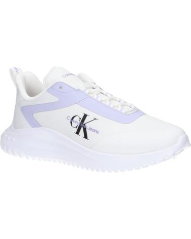 Deportivas de Mujer CALVIN KLEIN YW0YW01442 EVA RUNNER LOW 0LF BRIGHT WHITE-PASTEL LILAC