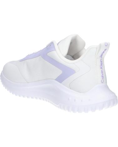 Deportivas de Mujer CALVIN KLEIN YW0YW01442 EVA RUNNER LOW 0LF BRIGHT WHITE-PASTEL LILAC