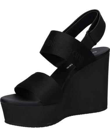 Sandalias de Mujer CALVIN KLEIN YW0YW01479 WEDGE SANDAL WEBBING 0GO BLACK-STORMFRONT