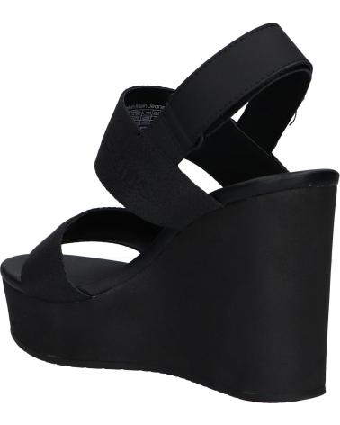 Sandalias de Mujer CALVIN KLEIN YW0YW01479 WEDGE SANDAL WEBBING 0GO BLACK-STORMFRONT