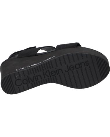 Sandalias de Mujer CALVIN KLEIN YW0YW01479 WEDGE SANDAL WEBBING 0GO BLACK-STORMFRONT