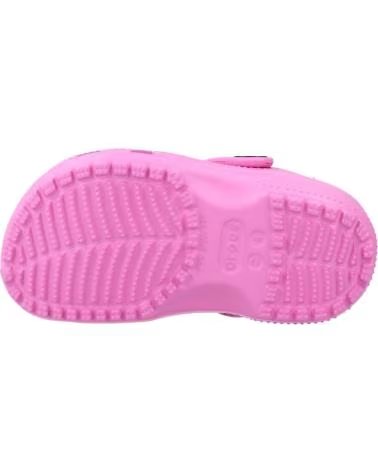 Zuecos de Niña y Niño CROCS CHANCLAS NINA MODELO CLASSIC CLOG T COLOR ROSA TAFFYPINK