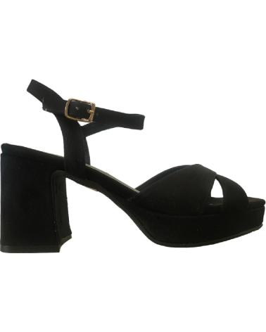 Sandalias de Mujer ITSE 2427 ANTE BLACK NEGRO