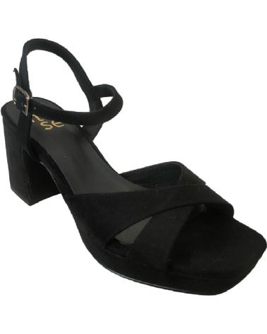 Sandalias de Mujer ITSE 2427 ANTE BLACK NEGRO