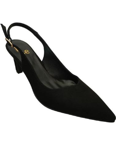 Sandalias de Mujer ITSE 2315R ANTE BLACK NEGRO