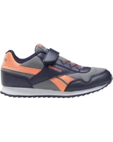 Deportivas de Niña y Niño REEBOK ROYAL CLJOG 3 0 GRIS-NARANJA FLUOR-BLANCO