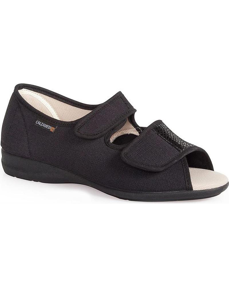 Sandali per Donna CALZAMEDI SANDALIA 3084 ANCHO ESPECIAL NEGRO