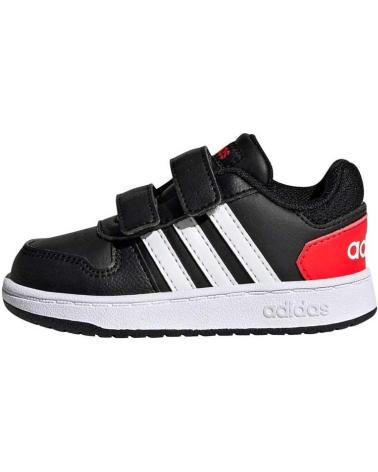 Sportivo per Bambino ADIDAS HOOPS 2 0 CMF I CBLACK-FTWWHT-VIV FY9444 NEGRO