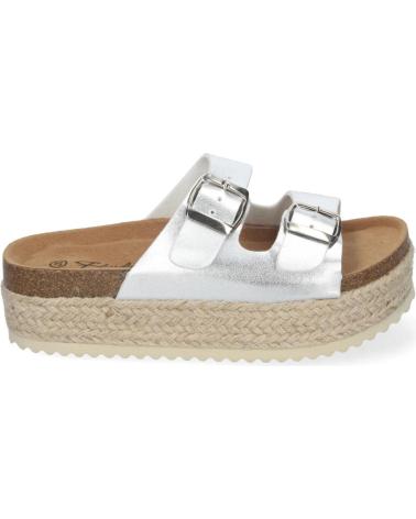 Sandalias de Mujer PUNTOSALAO SANDALIAS PLATEADAS PLANAS DE PLATAFORMA EN YUTE PARA MUJER VARIOS COLORES