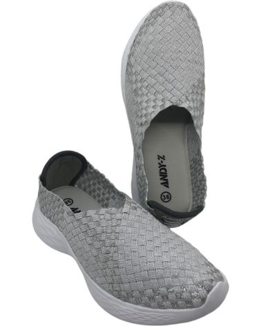 Sapatos de Mulher ANDY-Z ZAPATILLA CONFORT MUJER AZ-2320 PLATA