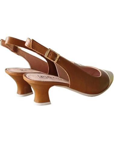 Sandalias de Mujer PITILLOS ZAPATOS DE SALON CUERO 5755 BRANDY