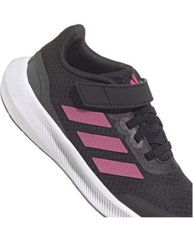 girl and boy Trainers ADIDAS ZAPATILLAS SNEAKERS RUNFALCON 3 0 SPORT ELASTIC LA PARA NINO NEGRO